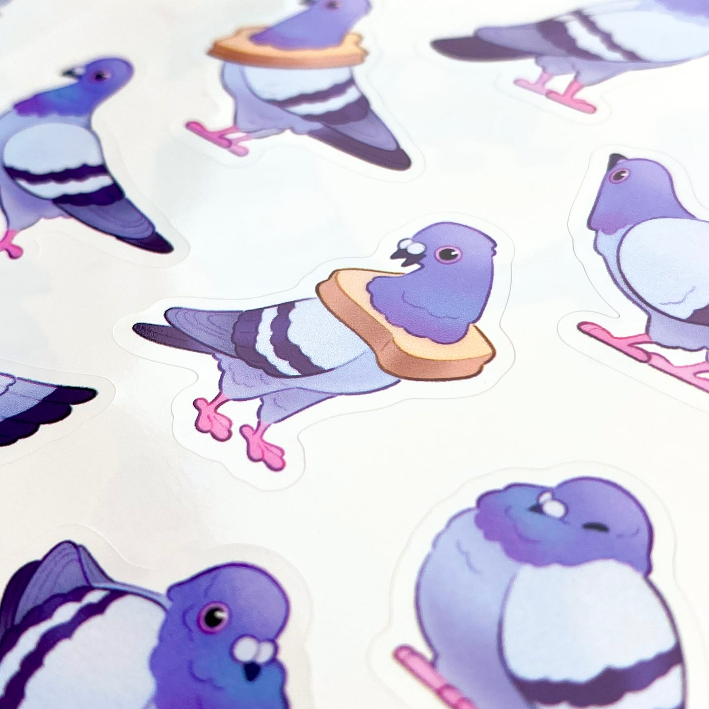 paris pigeons sticker sheet