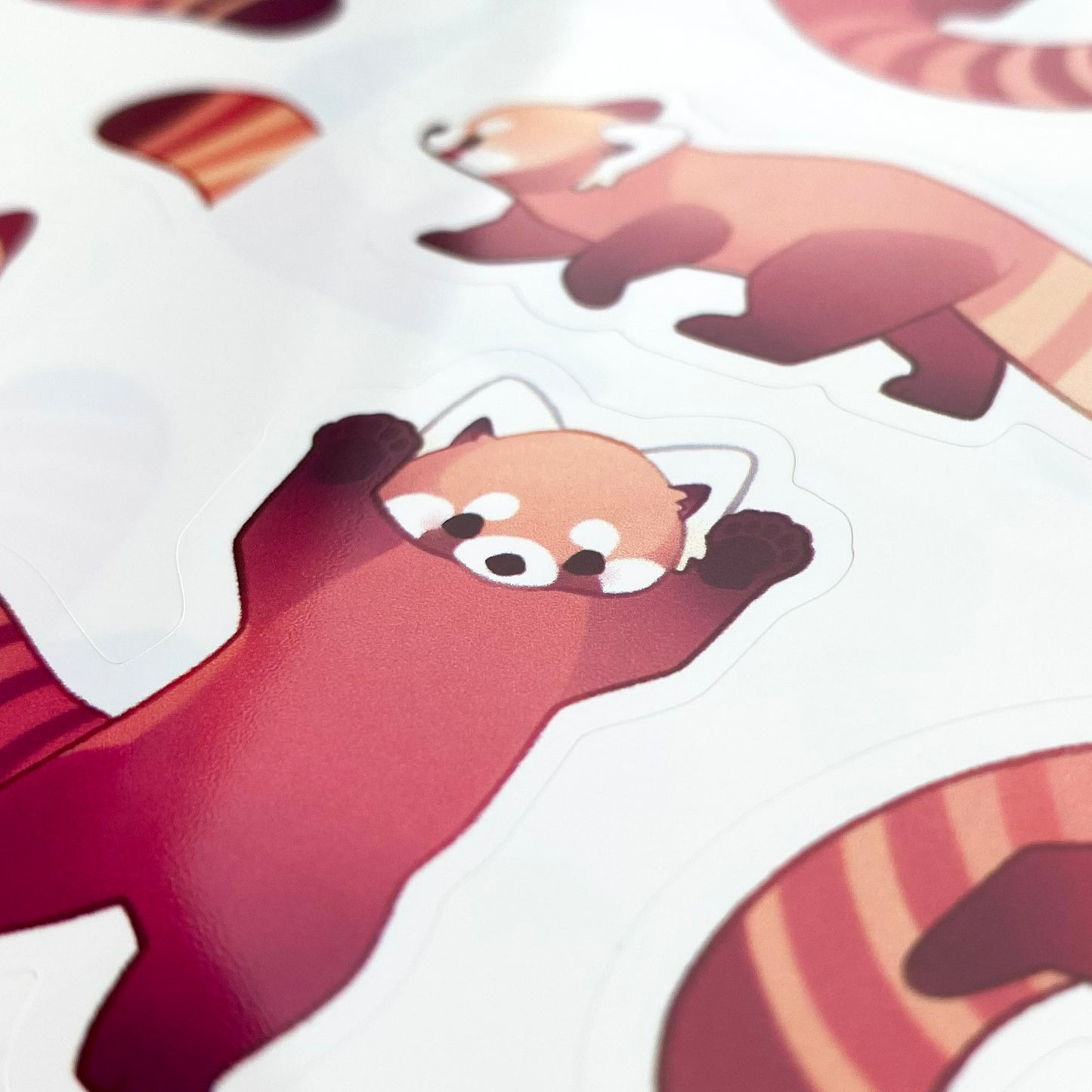 red panda sticker sheet