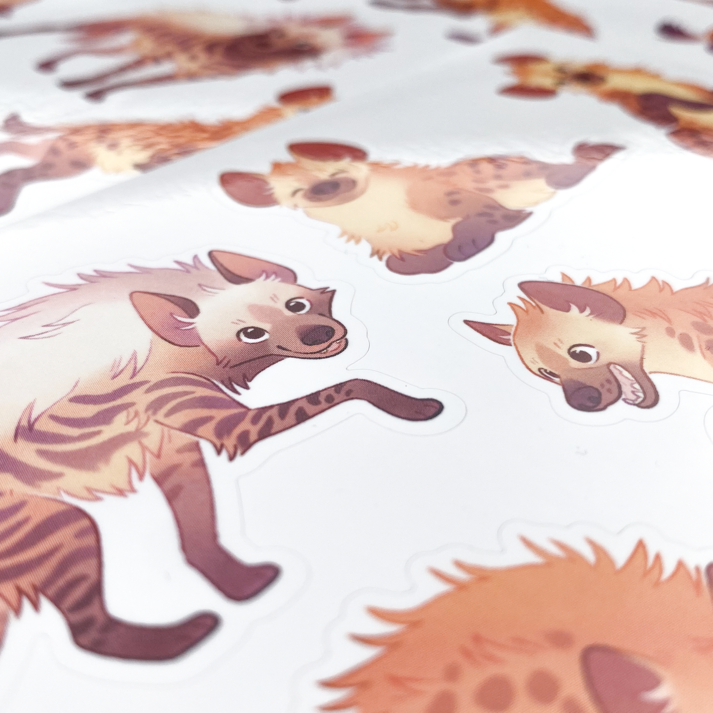 A close-up of the sheet, showing the texture of the glossy vinyl and the good print quality. The colours are nice and saturated.