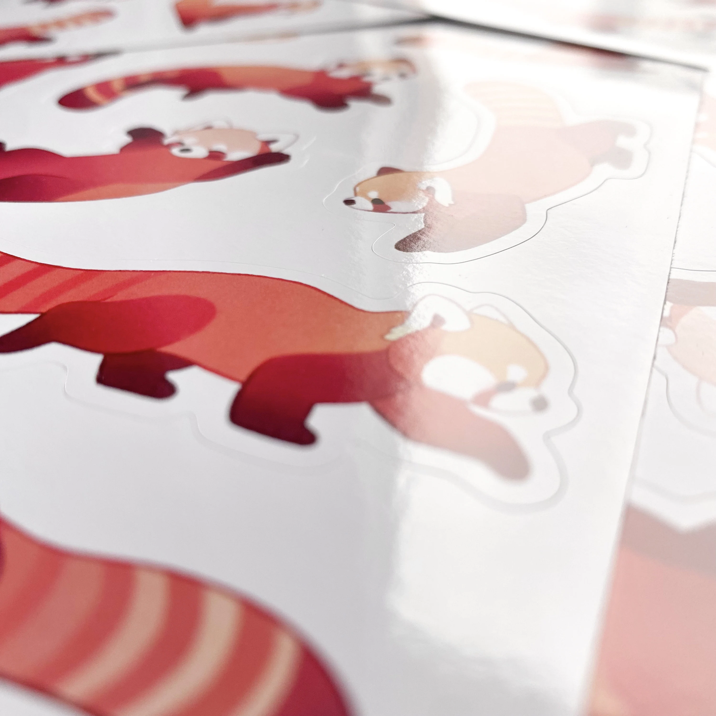 red panda sticker sheet
