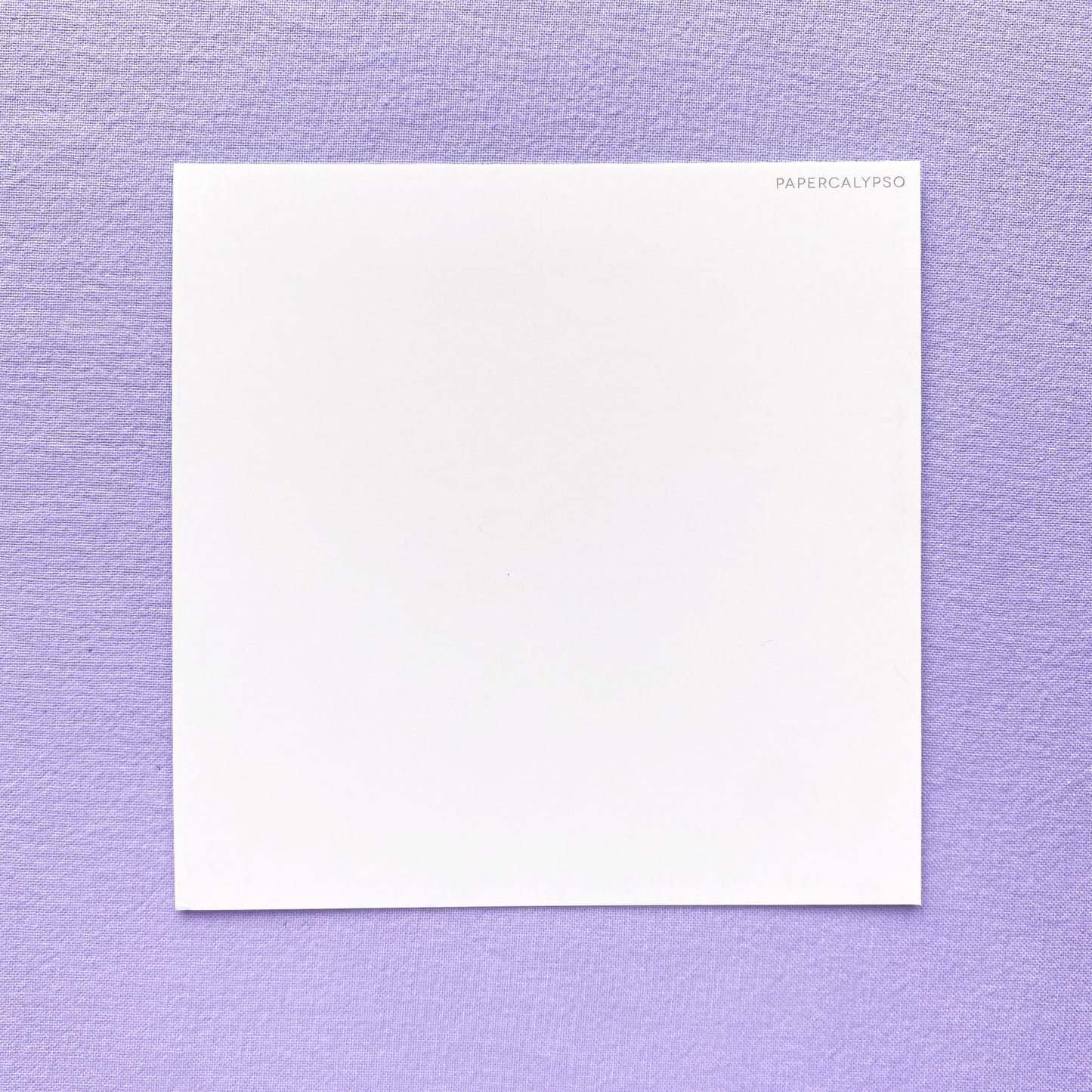 on the back is lots of space to write a message, the only thing printed there is a little watermark "Papercalypso" in the corner.