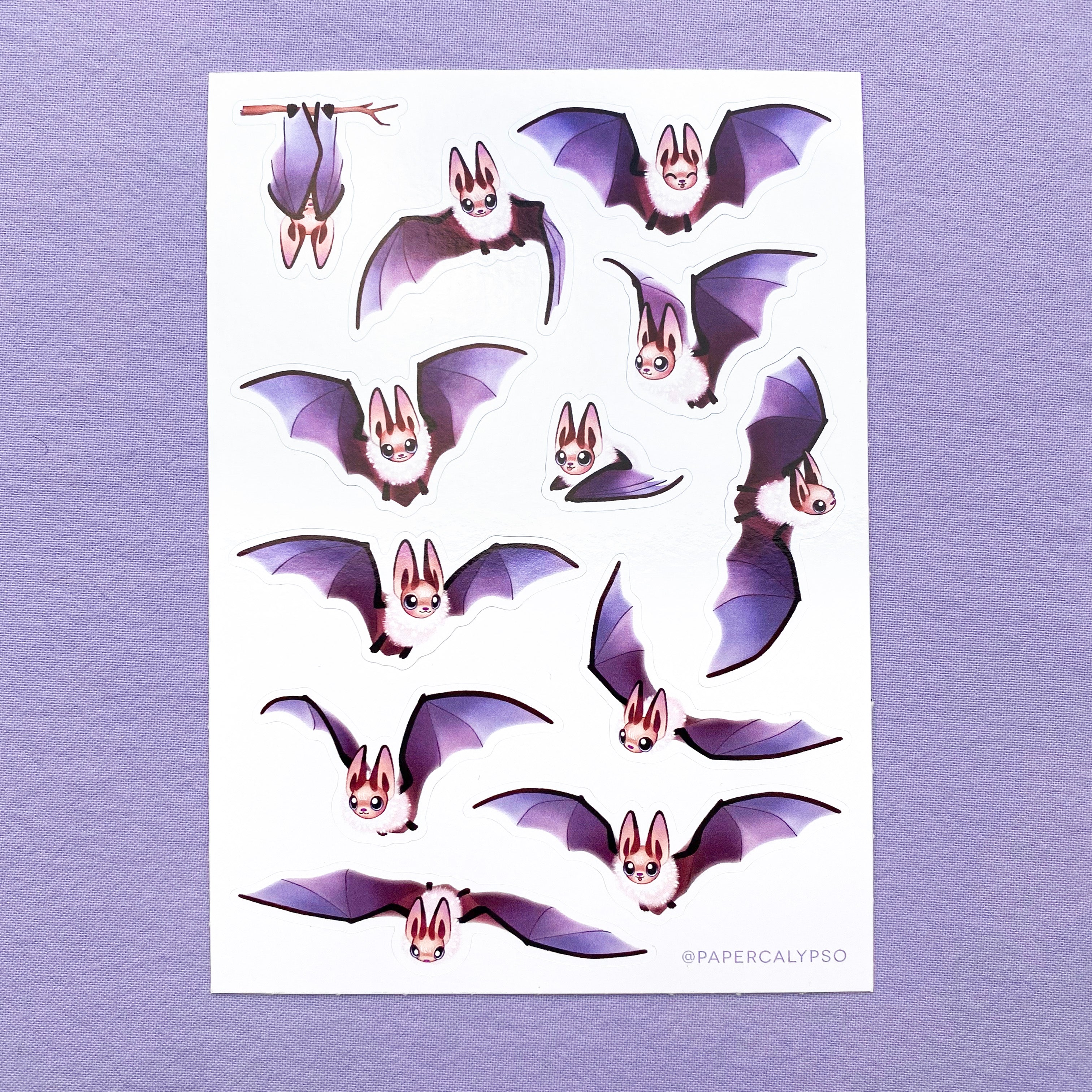 cute bats sticker sheet – PaperCalypso