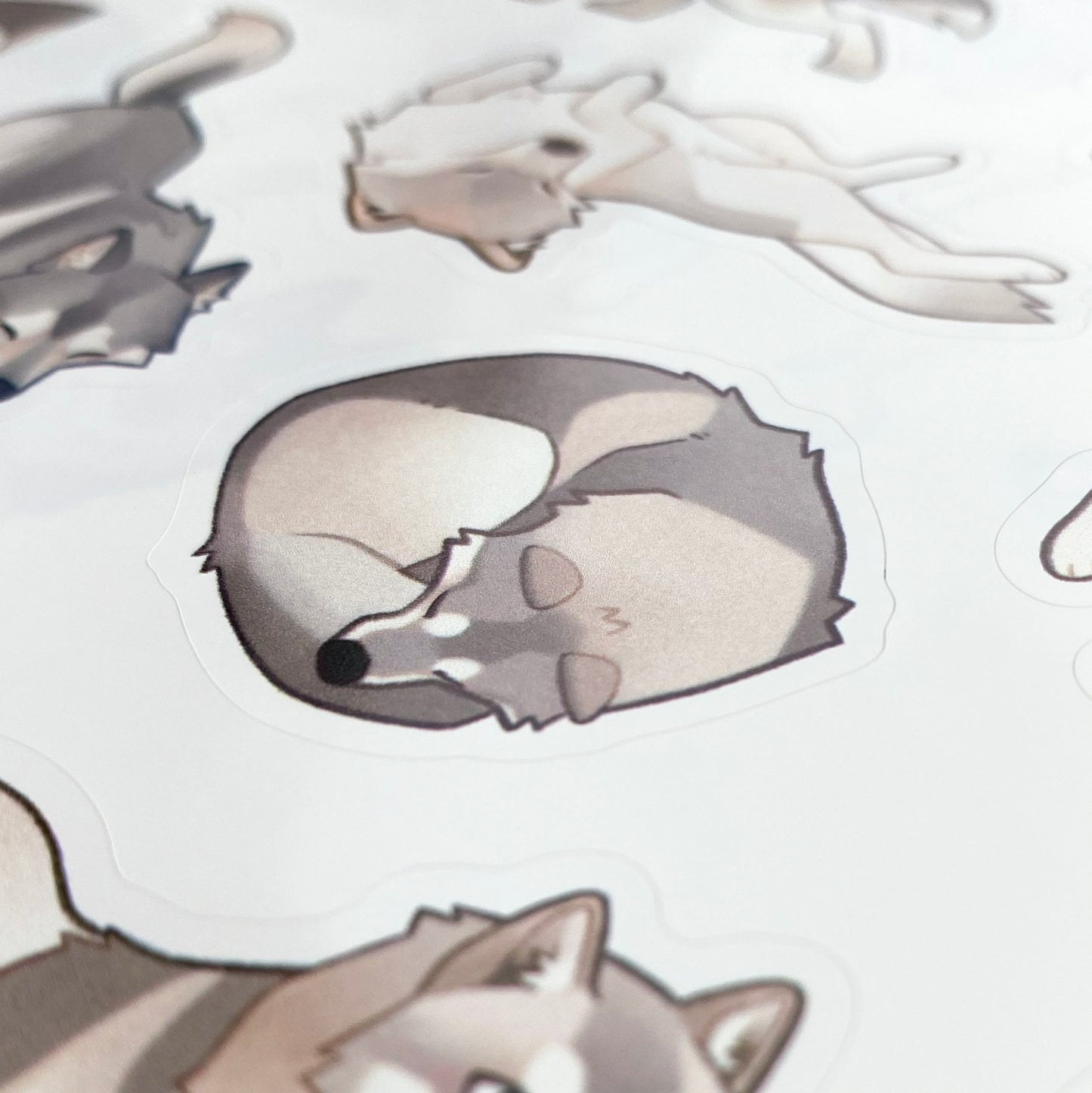 wild wolves sticker sheet