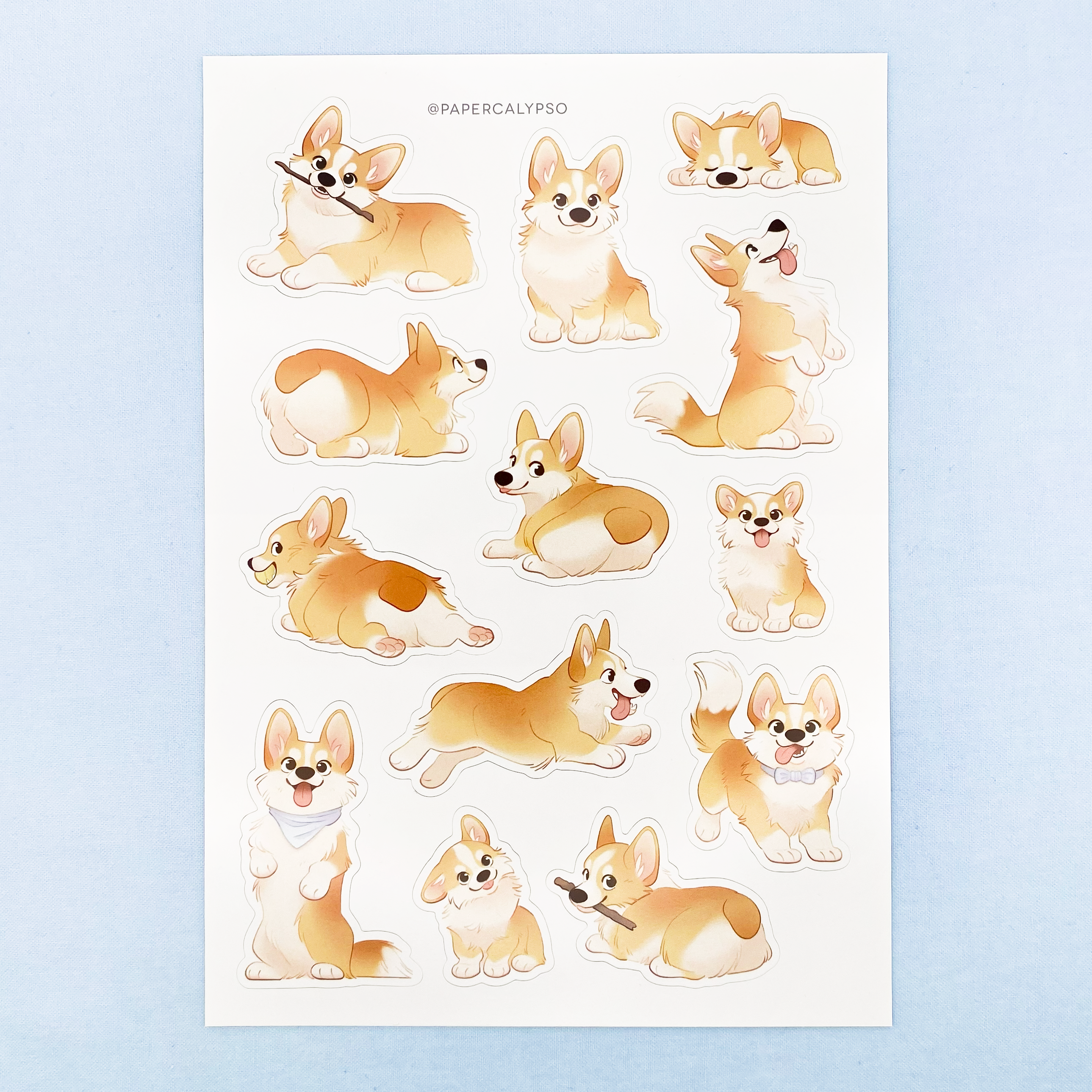 Labratory Corgi Sticker cute corgis sticker sheet – PaperCalypso