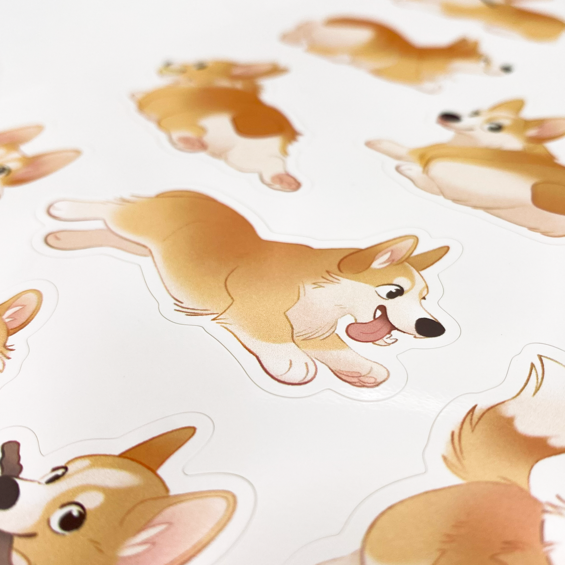 A close-up of the sheet, showing the texture of the glossy vinyl and the good print quality. The colours are nice and saturated.