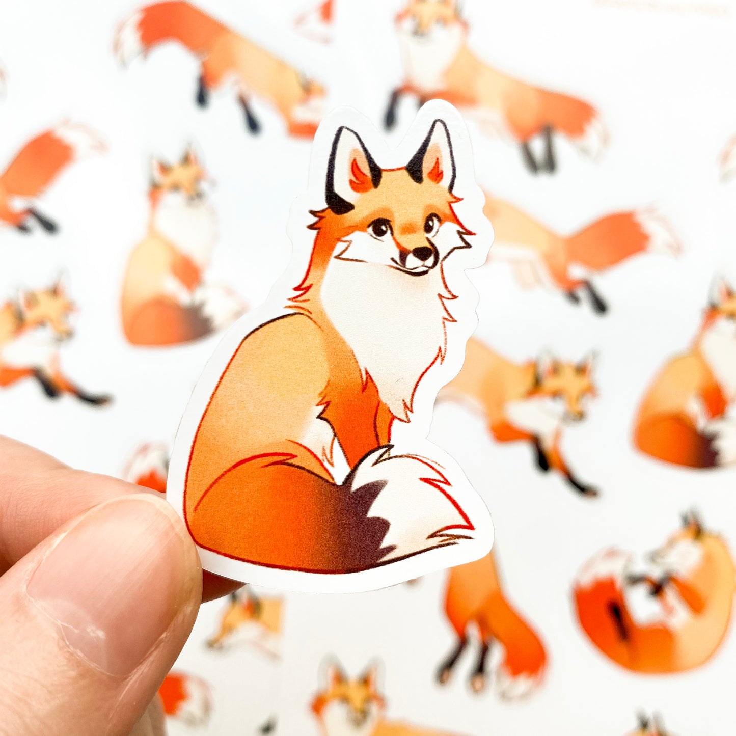 red fox sticker sheet