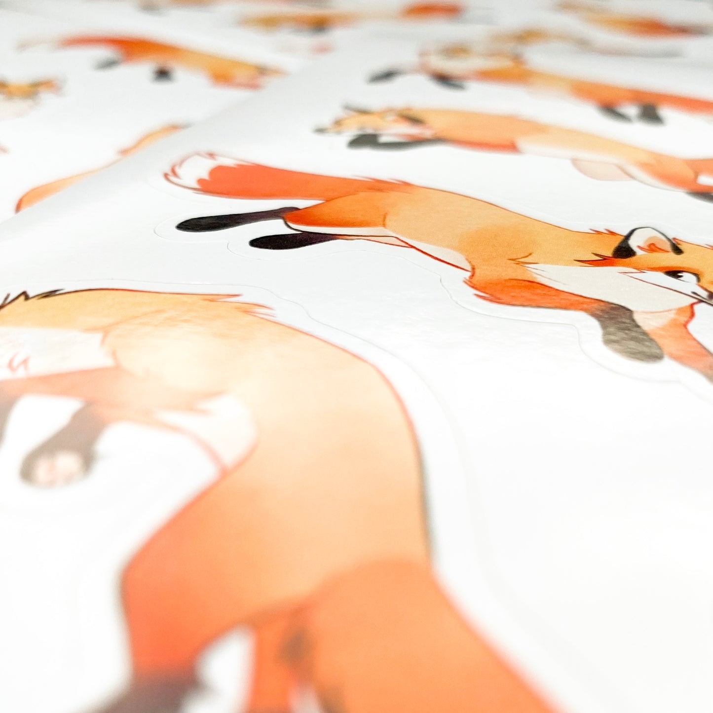 red fox sticker sheet