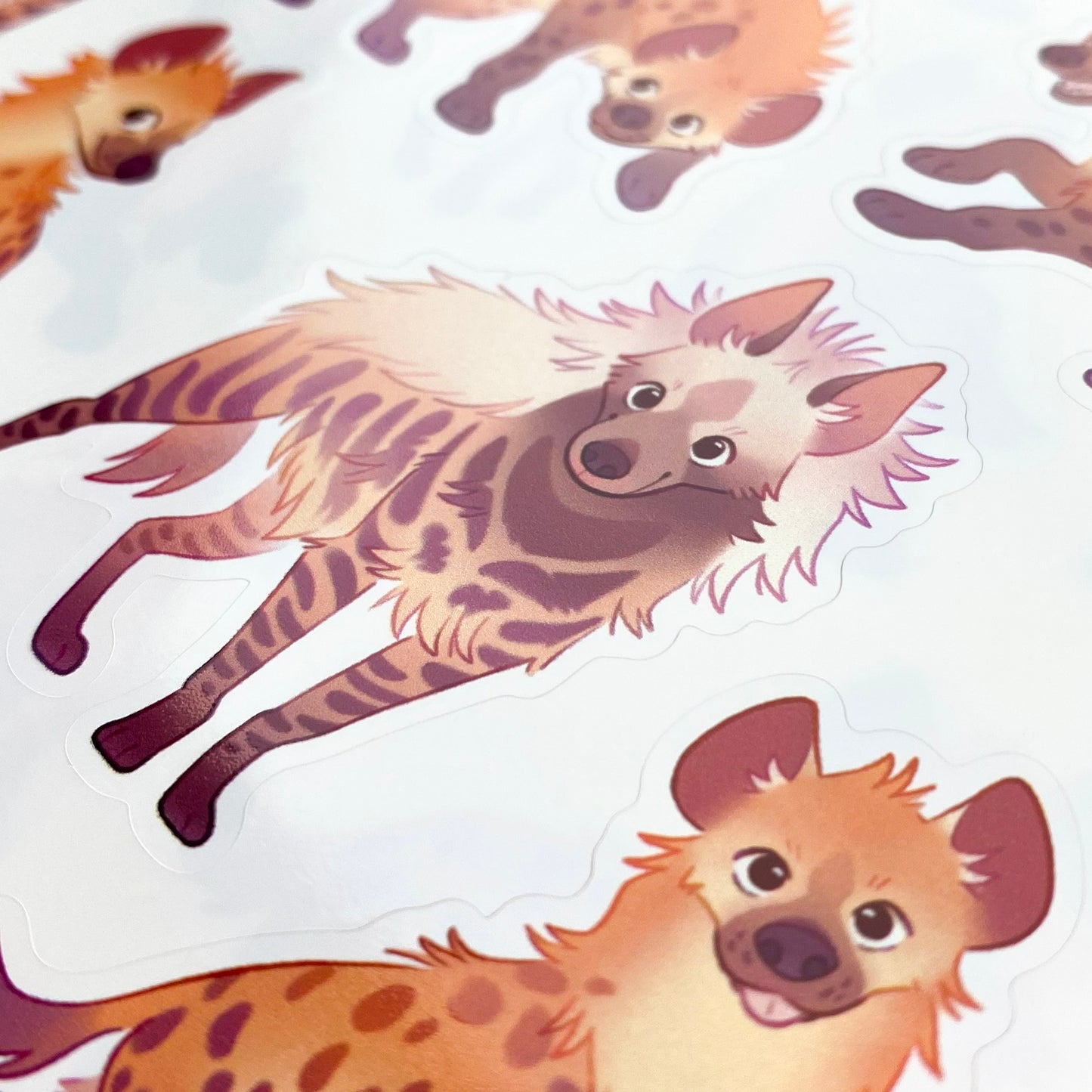 A close-up of the sheet, showing the texture of the glossy vinyl and the good print quality. The colours are nice and saturated.