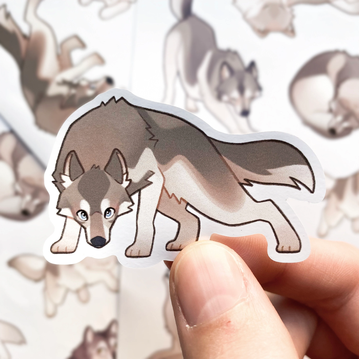 Wolves Sticker Template cute wolves sticker sheet – PaperCalypso