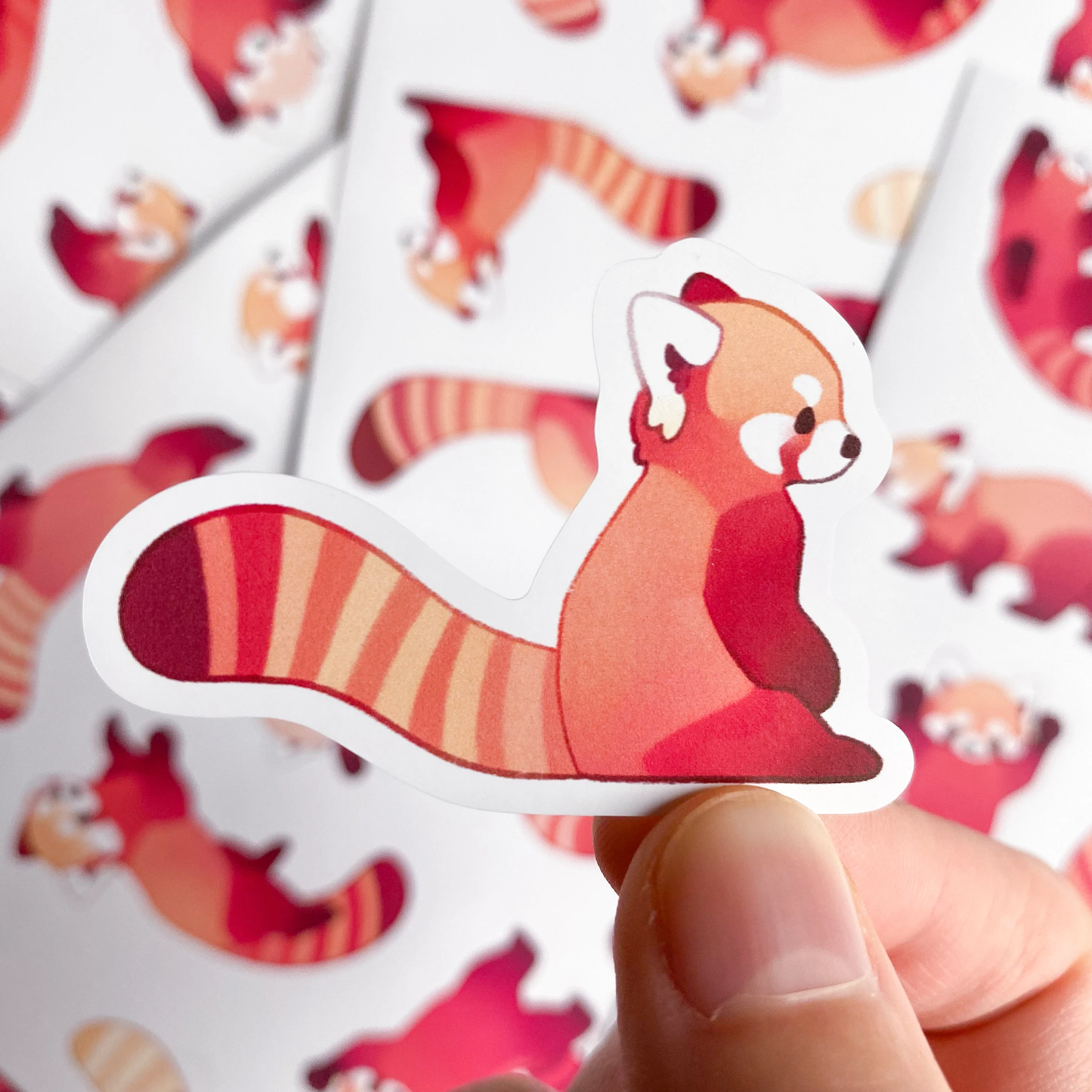 red panda sticker sheet