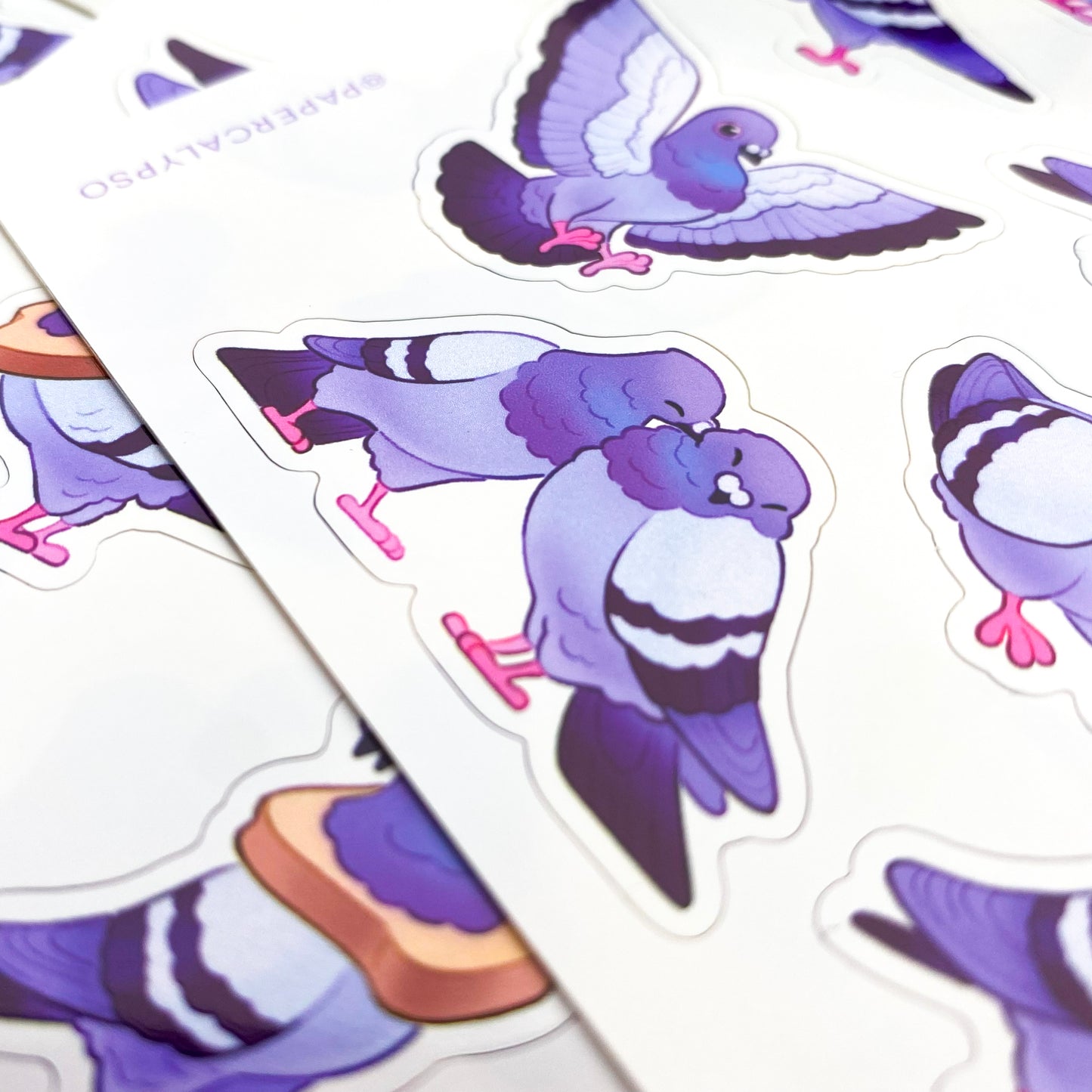 A close-up of the sheet, showing the texture of the glossy vinyl and the good print quality. The colours are nice and saturated.