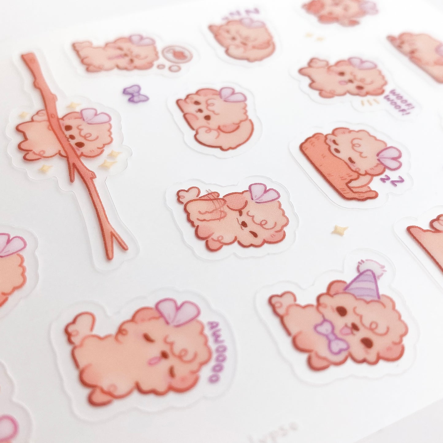 poodle puppies planner stickers